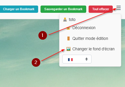 Changer le fond d'écran