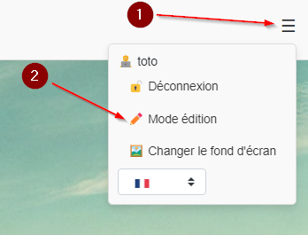 Mode édition